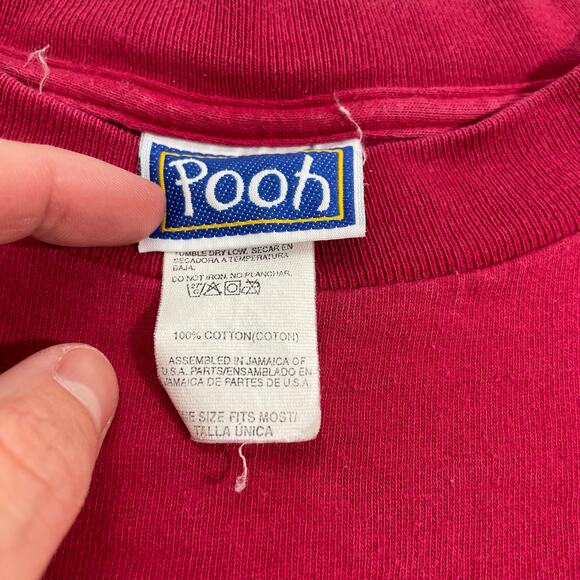 VTG Winnie the Pooh Christmas Holiday Red Nightgown Tunic, One Size Fits Most - Picture 3 of 5